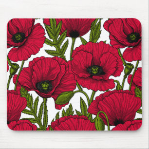 Garten mit rotem Mohn 2 Mousepad