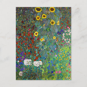 Garten mit Sonnenblumen   Gustav Klimt   FOTO Postkarte