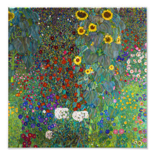 Garten mit Sonnenblumen   Gustav Klimt   Fotodruck