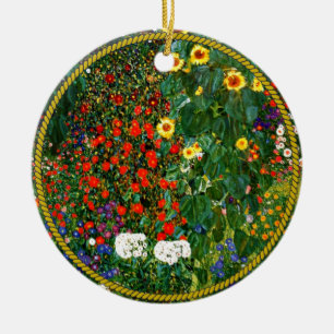 Garten mit Sonnenblumen Keramik Ornament