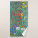 Garten mit Sonnenblumen von Gustav Klimt Badehandtuch<br><div class="desc">Bitte besuchen Sie mein Geschäft für mehr interessantes Design und mehr Farbwahl.
=> zazzle.com/colorfulworld*</div>
