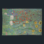 Garten mit Sonnenblumen von Gustav Klimt Geschirrtuch<br><div class="desc">Bringen Sie die Schönheit von Gustav Klimts ikonischem Kunstwerk in Ihre Zuhause mit unserem Bauerngarten mit Sonnenblumen-Küchentuch. Dieses hochwertige Küchentuch besticht durch einen atemberaubenden Ausdruck von Klimts Meisterwerk mit blühenden Sonnenblumen und einer üppigen Gartenlandschaft. Mit absorbierendem Material eignet sich dieses Handtuch perfekt zum Trocknen von Geschirr, zum Reinigen von Verschmutzungen...</div>