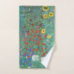 Garten mit Sonnenblumen von Gustav Klimt Handtuch<br><div class="desc">Bitte besuchen Sie mein Geschäft für mehr interessantes Design und mehr Farbwahl. => zazzle.com/colorfulworld*</div>