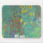 Garten mit Sonnenblumen von Gustav Klimt Mousepad<br><div class="desc">Besuchen Sie bitte meinen Laden für interessanteres Design und mehr Farbwahl => zazzle.com/colorfulworld*</div>