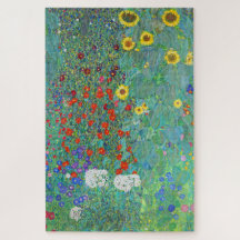 Garten mit Sonnenblumen von Gustav Klimt
