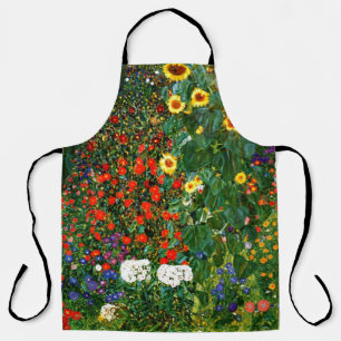 Garten mit Sonnenblumen von Gustav Klimt Schürze