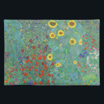 Garten mit Sonnenblumen von Gustav Klimt Stofftischset<br><div class="desc">Besuchen Sie bitte meinen Laden für interessanteres Design und mehr Farbwahl => zazzle.com/colorfulworld*</div>