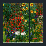 Garten mit Sonnenblumen von Gustav Klimt Triptychon<br><div class="desc">Bauerngarten mit Sonnenblumen,  Kunstmalerei von Gustav Klimt</div>