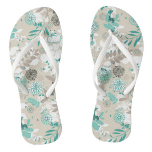 Garten-Muster Flip Flops