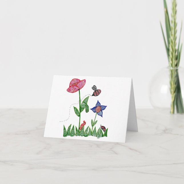 Garten Notecard Karte (Vorderseite)