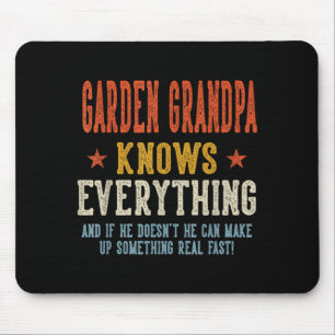 Garten Opa weiß alles Vatertag Retro Mousepad