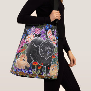 GARTEN-PARTY-CHOW-CHOW - Designer crossbody oder Tragetaschen Mit Langen Trägern