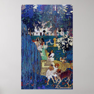 Garten Party mit Hund & Katze, Jessie Willcox Smit Poster