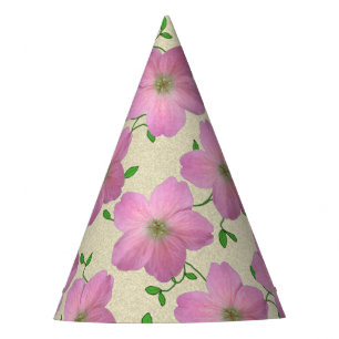 Garten-Party-süße rosa Blume auf irgendeiner Far Partyhütchen
