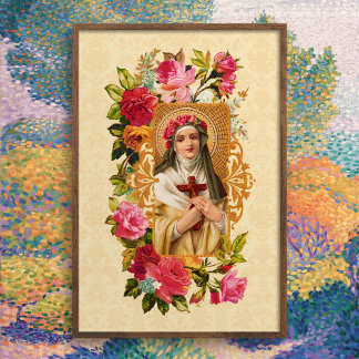 Garten Poster der Heiligen Rose in Gelb