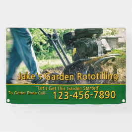 Garten-Rototilling-Service-Geschäft anpassen Banner