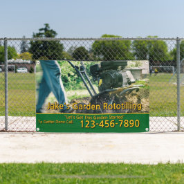 Garten-Rototilling-Service-Geschäft anpassen Banner
