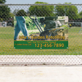 Garten-Rototilling-Servicegeschäft anpassen Banner