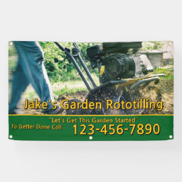 Garten-Rototilling-Servicegeschäft anpassen Banner