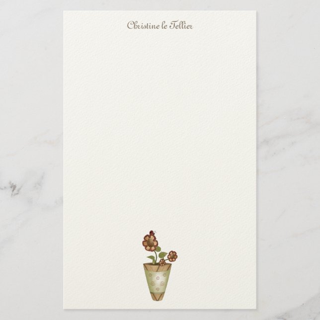 Garten-Sammlung · Eingemachte Blumen Briefpapier (Vorderseite)