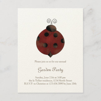 Garten-Sammlung · Marienkäfer Einladung
