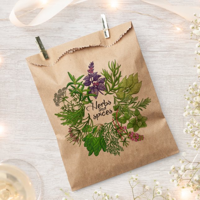 Garten-Schätze-Geschenk-Samen-Kräuter-Favor  Geschenktütchen (Ausgeschnitten)