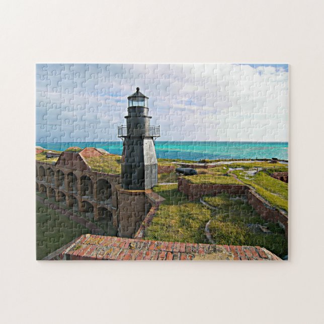 Garten-Schlüsselleuchtturm, trockenes Tortugas Puzzle (Horizontal)