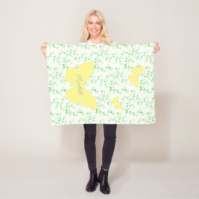 Garten Schmetterlinge Floral Fleecedecke (Beispiel)
