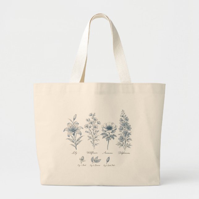 Garten-Skizzen-Tasche Jumbo Stoffbeutel (Vorne)