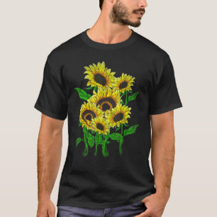 Garten Sonnenblume Blüten Floral Natur Blumen Bo T-Shirt