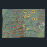 Garten Sonnenblumen von Gustav Klimt Malerei Geschirrtuch<br><div class="desc">Kaiserlicher österreichischer Maler Gustav Klimts Meisterwerk: Bauerngarten mit Sonnenblumen</div>