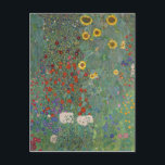 Garten Sonnenblumen von Gustav Klimt Malerei Postkarte<br><div class="desc">Kaiserlicher österreichischer Maler Gustav Klimts Meisterwerk: Bauerngarten mit Sonnenblumen</div>