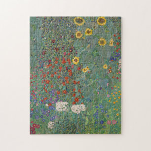 Garten Sonnenblumen von Gustav Klimt Malerei Puzzle