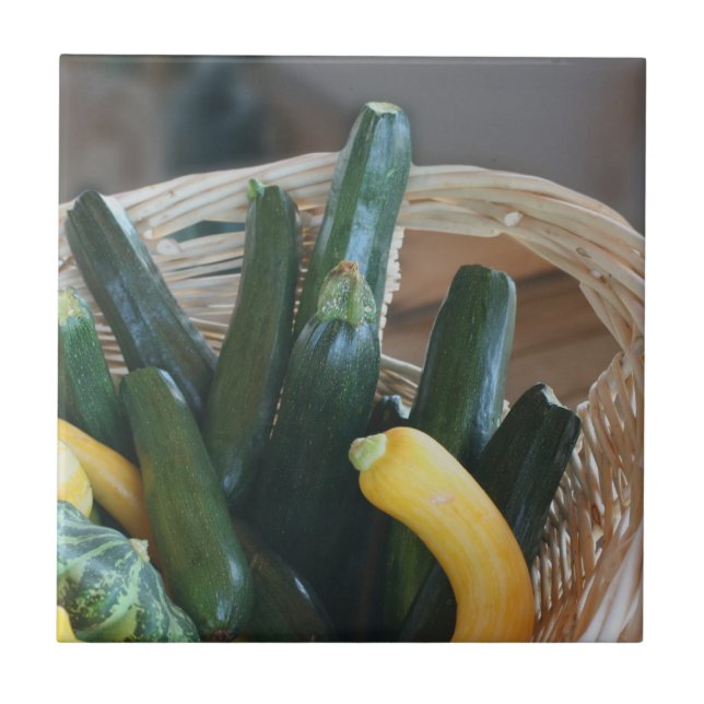 Garten Squash in Basket Nature Fliese (Vorderseite)