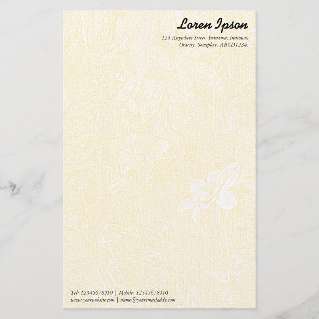 Garten - Subtile Amber Briefpapier (Vorderseite)