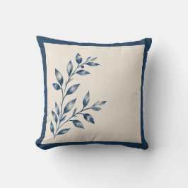 Gärten Syracuse Minimalist Blue Leaf Kissen