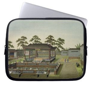 Garten-Szene, c.1820-40 (w/c auf Papier) 4 Laptopschutzhülle