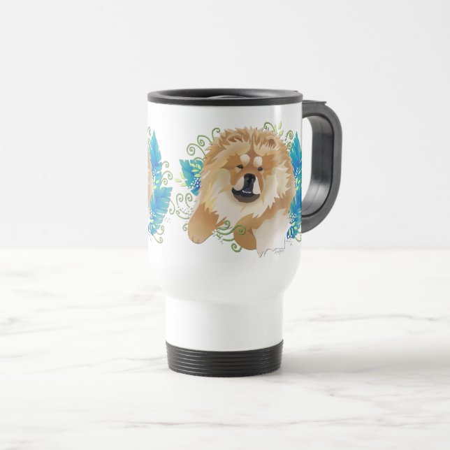 GARTEN-TANZ Chow-Chow Reise-Tasse Reisebecher (VorderseiteRechts)