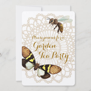 Garten-Tee-Party-Gewohnheits-Einladungen Einladung