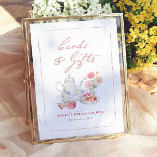 Garten-Teeparty-Brautabschiedskarten & Geschenke S Poster