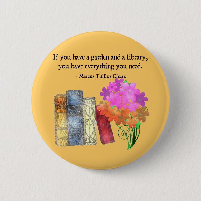 GARTEN U. BIBLIOTHEK BUTTON (Vorderseite)