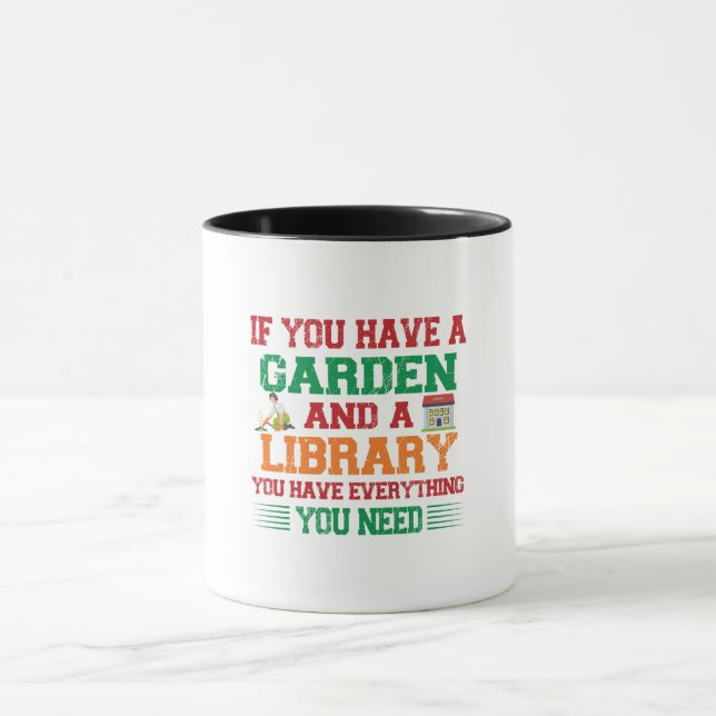 Garten und Bibliothek Tasse (Zentrum)