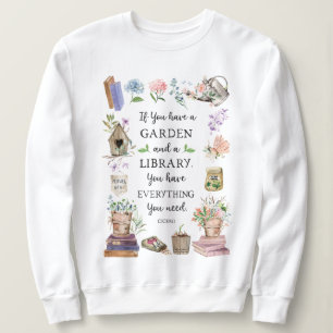 Garten- und Bibliotheksangebot Blumengarten Sweatshirt