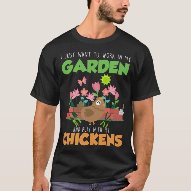 Garten und Hühner T-Shirt (Vorderseite)