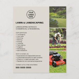 Garten- und Rasenpflege-Service Unternehmen Flyer
