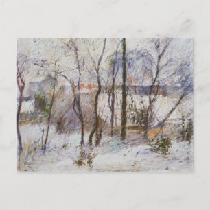Garten unter Schnee, 1879 Postkarte