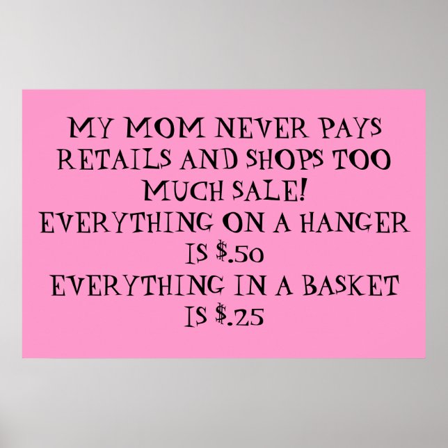 Garten-Verkauf Poster (Vorne)