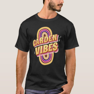 Garten Vibes Cool Retro Regenbogen Garten  Gärtner T-Shirt