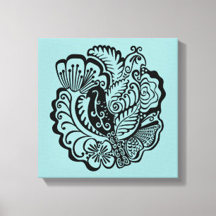 Garten Vögel Stretched Canvas Print Leinwanddruck