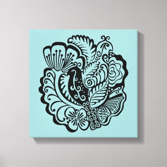 Garten Vögel Stretched Canvas Print Leinwanddruck (Vorderseite)